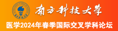 古代美女草逼视频南方科技大学医学2024年春季国际交叉学科论坛